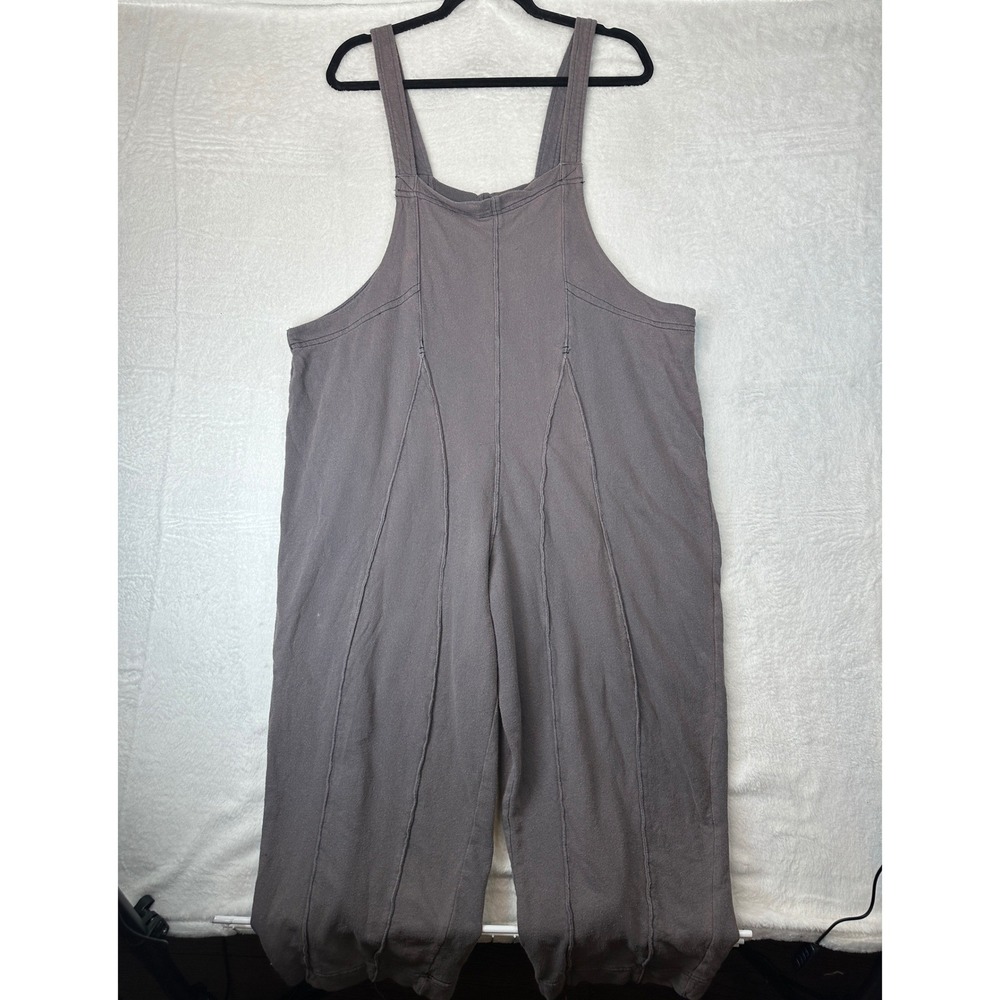 Out From Under Jumpsuit Womens Large Gray Exposed Seam Wide Leg Loungewear